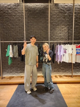 「ASICS（アシックス）のアイテム」を使った、akkunn_akkunnさん（メンズ・180cm）の春コーディネート