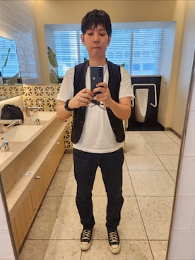 「Levi's（リーバイス）のアイテム（パンツ）」を使った、akkunn_akkunnさん（メンズ・180cm）の夏コーディネート