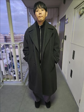 「WYM LIDNM（ウィム バイ リドム）のアイテム（その他アウター）」を使った、akkunn_akkunnさん（メンズ・180cm）の冬コーディネート