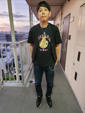 「Y-3（ワイスリー）のアイテム」を使った、akkunn_akkunnさん（メンズ・180cm）の夏コーディネート