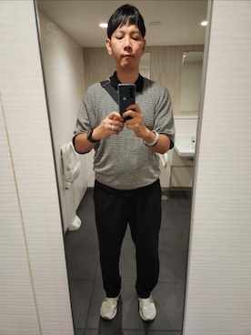 「アイテム（ポロシャツ）」を使った、akkunn_akkunnさん（メンズ・180cm）の秋コーディネート
