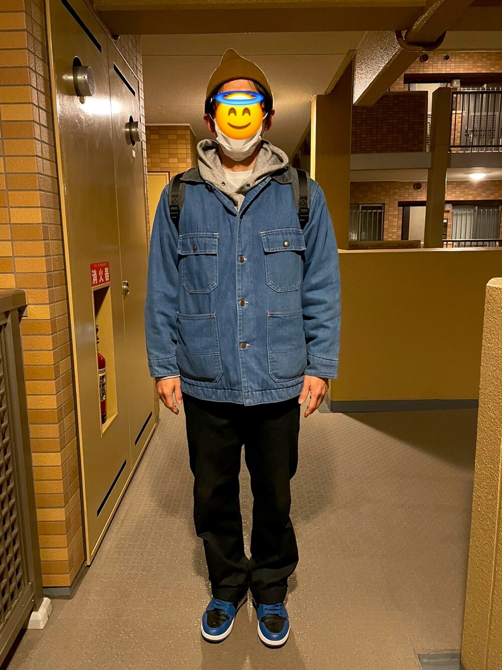 「今日のコーデ」｜「AIR JORDANのアイテム（スニーカー、その他）」を使った、しゅー1031さん（メンズ・175cm）の冬コーディネートの1枚目の写真