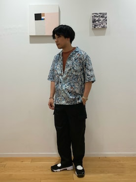 「☆柄シャツ」｜Shogo Kondaさん（メンズ・175cm）の夏コーディネート