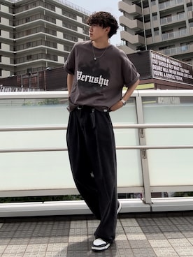 「アイテム（Tシャツ/カットソー）」を使った、Harutoさん（メンズ・180cm・10代）の夏コーディネート