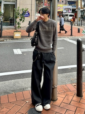 「アイテム（ウォレットチェーン）」を使った、Harutoさん（メンズ・180cm・10代）の冬コーディネート