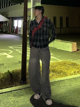 「アイテム（ピアス（両耳用））」を使った、Harutoさん（メンズ・180cm）の秋コーディネート