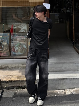 「PRADA（プラダ）のアイテム」を使った、Harutoさん（メンズ・180cm）の夏コーディネート