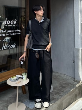 「AAKAM（アーカム）のアイテム」を使った、Harutoさん（メンズ・180cm）の夏コーディネート