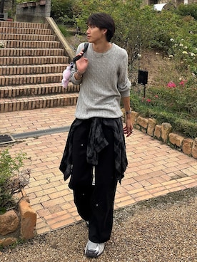 「アイテム（デジタル腕時計）」を使った、Harutoさん（メンズ・180cm）の秋コーディネート