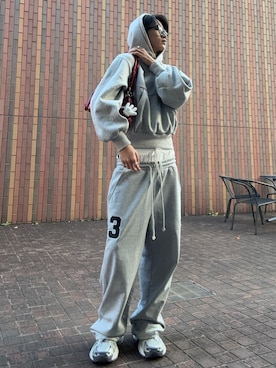 「アイテム（スウェットパンツ）」を使った、Harutoさん（メンズ・180cm・10代）の秋コーディネート