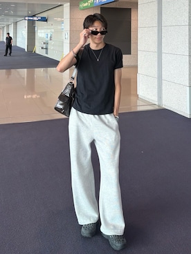 「アイテム（スウェットパンツ）」を使った、Harutoさん（メンズ・180cm）の夏コーディネート
