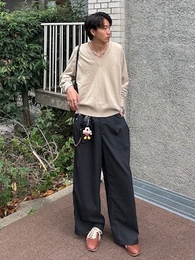「アイテム（デジタル腕時計）」を使った、Harutoさん（メンズ・180cm）の秋コーディネート