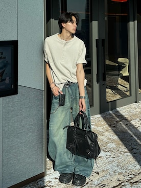 「MERRELL（メレル）のアイテム」を使った、Harutoさん（メンズ・180cm）の春コーディネート