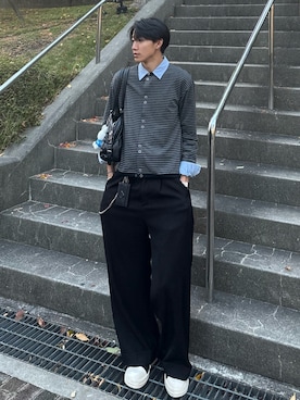 「アイテム（デジタル腕時計）」を使った、Harutoさん（メンズ・180cm）の秋コーディネート