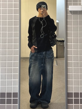 「MERRELL（メレル）のアイテム」を使った、Harutoさん（メンズ・180cm）の春コーディネート