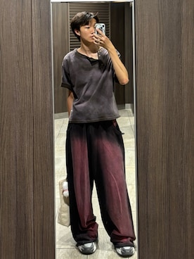 「スウェットパンツ」｜「アイテム（PC・スマホグッズ/家電）」を使った、Harutoさん（メンズ・180cm）の夏コーディネート