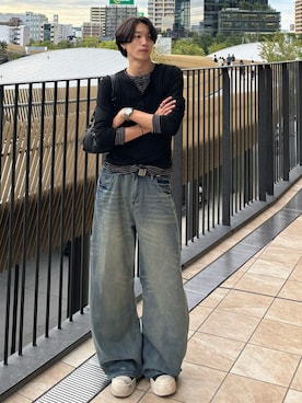 「WESTBOY（ウエストボーイ）のアイテム」を使った、Harutoさん（メンズ・180cm）の秋コーディネート