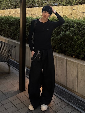 「アイテム（帽子）」を使った、Harutoさん（メンズ・180cm・10代）の秋コーディネート