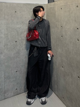 「アイテム（コインケース）」を使った、Harutoさん（メンズ・180cm）の秋コーディネート