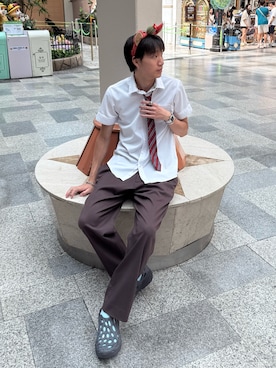 「アイテム（サンダル）」を使った、Harutoさん（メンズ・180cm・10代）の夏コーディネート
