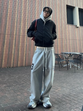 「アイテム（MA-1）」を使った、Harutoさん（メンズ・180cm）の秋コーディネート