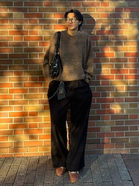 「WISH FOR EVER（ウィッシュフォーエバー）のSTUDS DESIGN COIN CASE / スタッズデザインコインケース（コインケース）」を使った、Harutoさん（メンズ・180cm・20代）の秋コーディネート