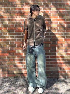 「アイテム（MA-1）」を使った、Harutoさん（メンズ・180cm）の春コーディネート