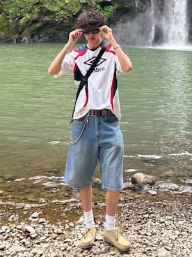 「アイテム（ショルダーバッグ）」を使った、Harutoさん（メンズ・180cm・10代）の夏コーディネート
