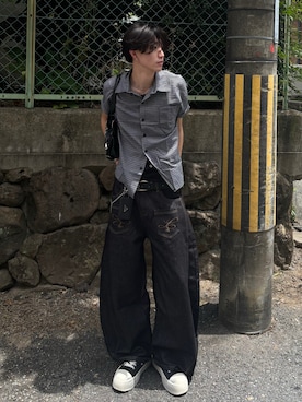 「WESTBOY（ウエストボーイ）のアイテム」を使った、Harutoさん（メンズ・180cm）の夏コーディネート