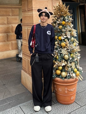 「アイテム（デジタル腕時計）」を使った、Harutoさん（メンズ・180cm）の秋コーディネート