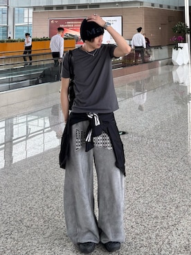 「アイテム（ジャージ）」を使った、Harutoさん（メンズ・180cm）の春コーディネート