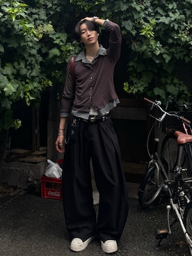 「WESTBOY（ウエストボーイ）のアイテム」を使った、Harutoさん（メンズ・180cm）の秋コーディネート