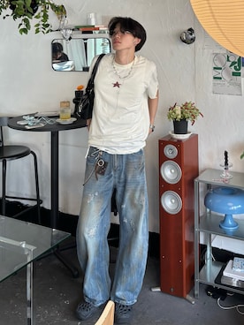 「FreeZone（フリーゾーン）のアイテム」を使った、Harutoさん（メンズ・180cm）の夏コーディネート