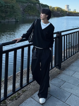 「アイテム（コインケース）」を使った、Harutoさん（メンズ・180cm）の秋コーディネート