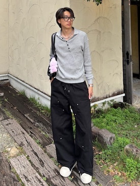 「アイテム（デジタル腕時計）」を使った、Harutoさん（メンズ・180cm）の秋コーディネート