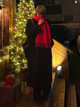 「アイテム（チェスターコート）」を使った、Harutoさん（メンズ・180cm）の秋コーディネート