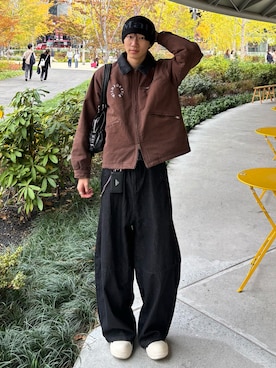 「アイテム（ニットキャップ/ビーニー）」を使った、Harutoさん（メンズ・180cm・20代）の秋コーディネート