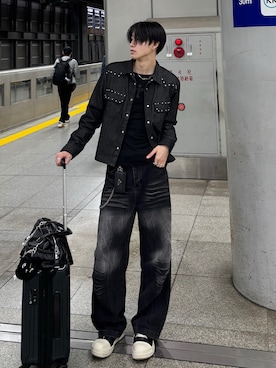 「MSG（エムエスジー）のアイテム（トップス）」を使った、Harutoさん（メンズ・180cm）の春コーディネート