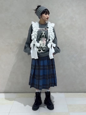 「アイテム（ヘアバンド）」を使った、TOAさん（レディース・156cm）の秋コーディネート