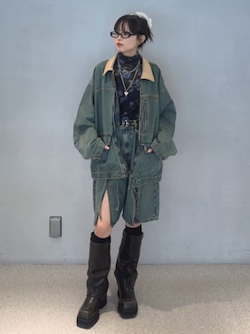 「アイテム（チャーム）」を使った、TOAさん（レディース・156cm）の夏コーディネート