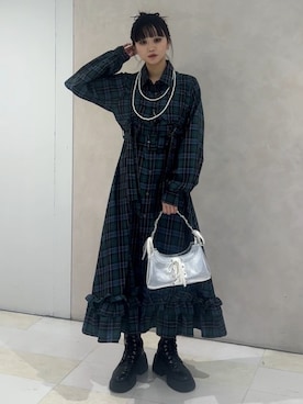 「アイテム（バレッタ/ヘアクリップ）」を使った、TOAさん（レディース・156cm）の冬コーディネート