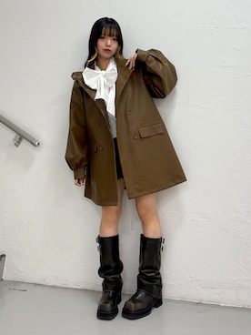 「アイテム（その他アウター）」を使った、MOMOさん（レディース・160cm）の秋コーディネート