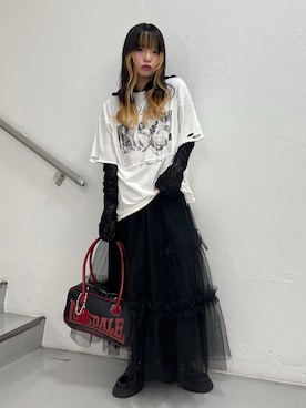 「甘辛mix」｜MOMOさん（レディース・160cm）の夏コーディネート