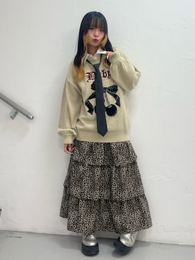 「アイテム（ネクタイ）」を使った、MOMOさん（レディース・160cm）の秋コーディネート