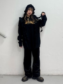 ベロアラインパンツ【セットアップ対応】｜ジュエティ（jouetie