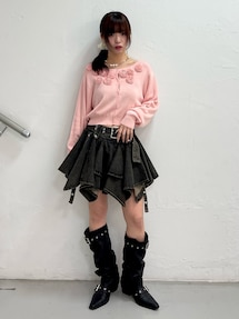 アシメヘムデニムミニスカート｜ジュエティ（jouetie）公式通販