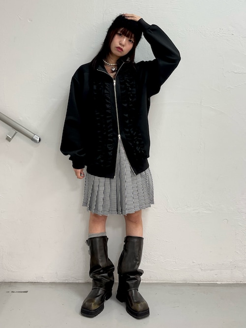 ルーズフリルトラックジャケット【セットアップ対応】春服（ジャージ
