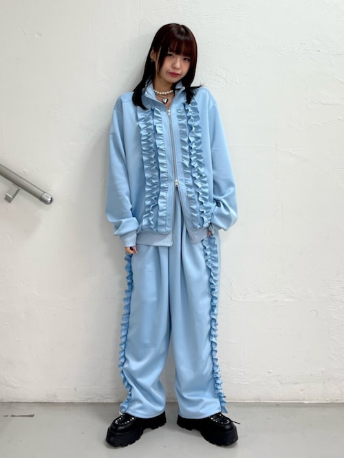 ルーズフリルトラックジャケット【セットアップ対応】春服（ジャージ