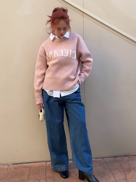 「アイテム（キーホルダー）」を使った、Princessさん（レディース・156cm）の冬コーディネート