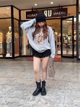 「カップルコーデ」｜Princessさん（レディース・156cm）の秋コーディネート